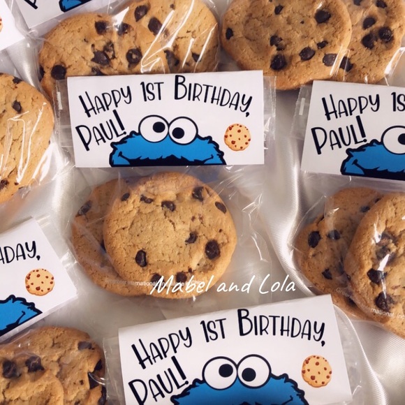 Cookie Monster Themed Birthday Party Favors (70) - Picture 2 of 4